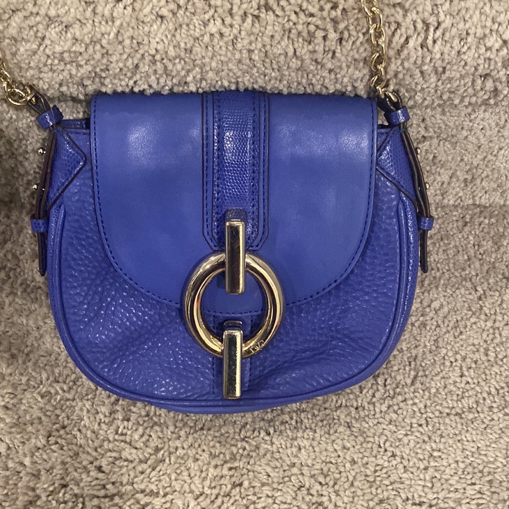 Diane Von Furstenberg LEATHER CROSSBODY BAG in Blue